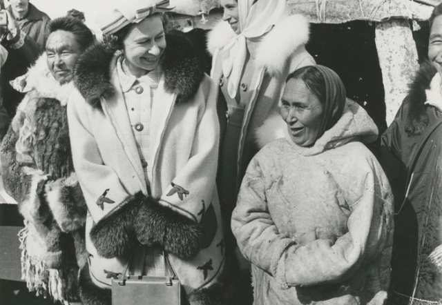HM Queen Elizabeth & Family signatures in Guest Register from the Canadian North