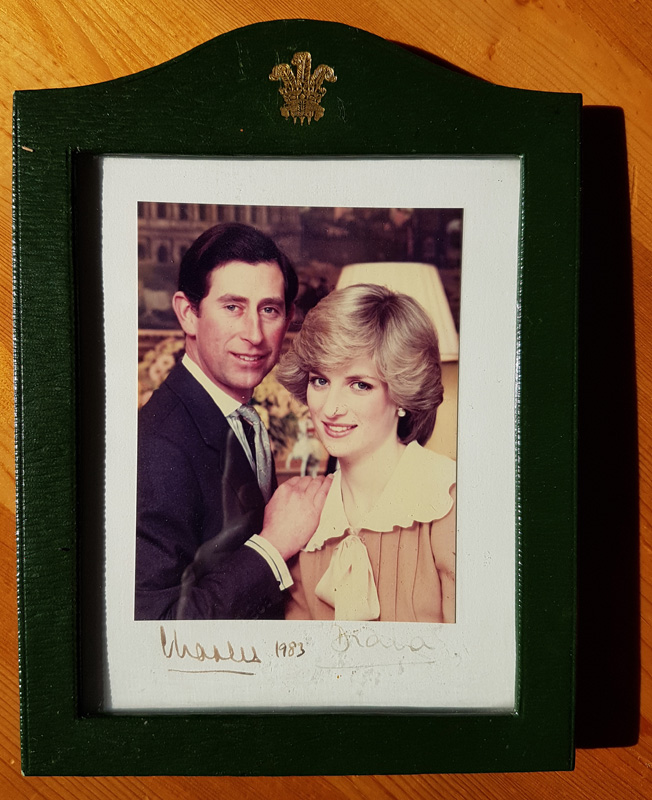 lot 1 Prince Charles and Princess Diana signed photo from Royal Tour of Newfoundland