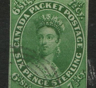 Canada #9 1857 7.5d Imperforate
