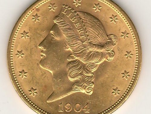 U.S.A. BU 1904 Liberty Head $20 Gold Double Eagle