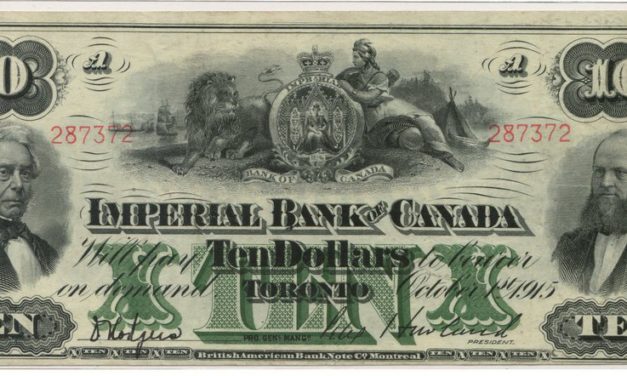 Imperial Bank of Canada 1915 $10 Bill