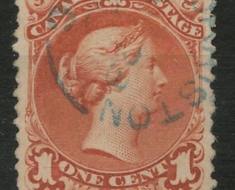Canada #31 Fine 1868 Used 1c Laid Paper thin 2005 S.S.C. Cert.