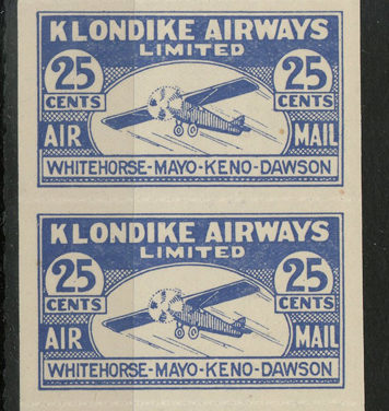 Klondike Airways #CL45\1928 25c Strip