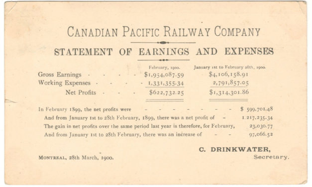 Hotel Vancouver 1900 1c Montreal Flag, Canadian Pacific Railway Earnings Postcard to UK