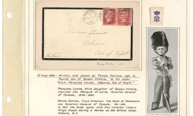  Prince Arthur signed 1863 Mourning Cover to Princess Louise