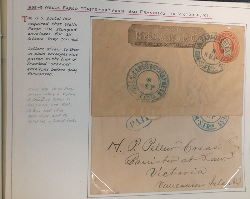 1858 Fraser River Gold Rush postal service