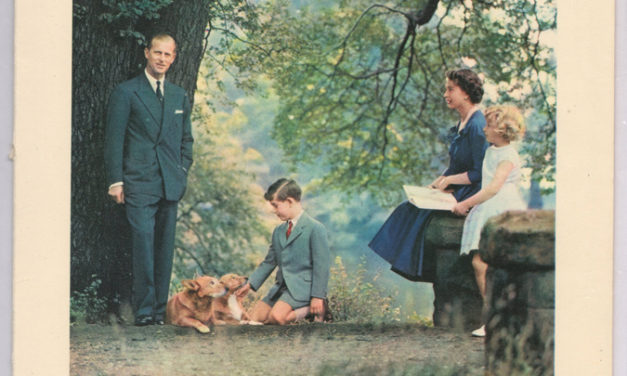 Elizabeth II & Philip Signed 1957 Christmas Card