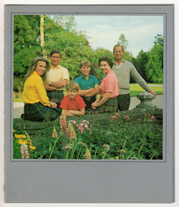 Queen Elizabeth II & Philip Signed 1972 7.5x9 Christmas Card