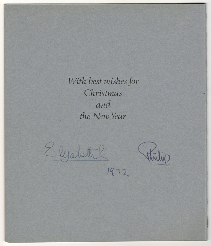 Royal signatures on Christmas Card