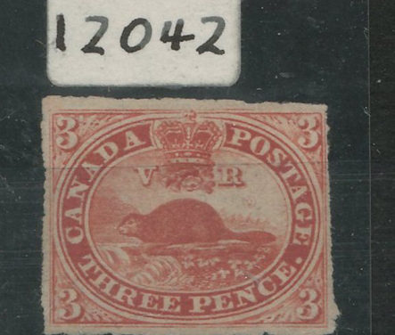 Canada #4c Unu 1857 3d Beaver