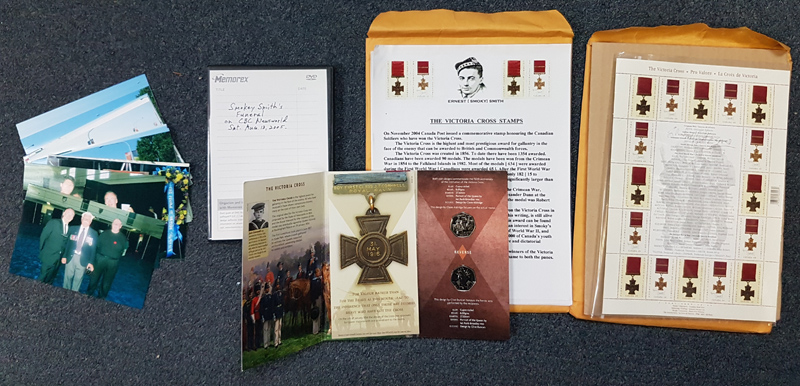 Smokey Smith   Signed 2004 Victoria Cross Sheet & related ephemera