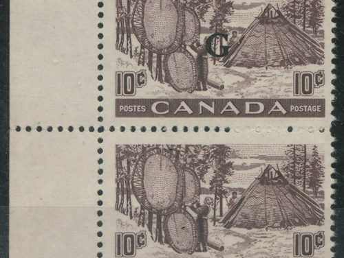 Canada #O26a VFNH Missing G Variety in pair