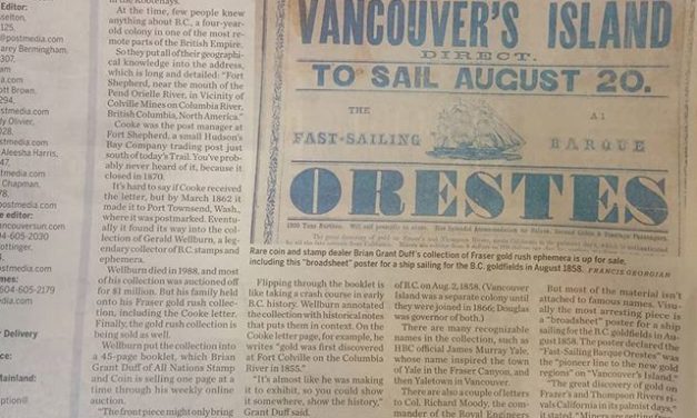 All Nations is auctioning the never before offered Gerald E. Wellburn Fraser River Gold Rush collection