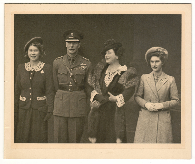 George VI & Queen Mum Signed Tuck Real Photo Christmas Card