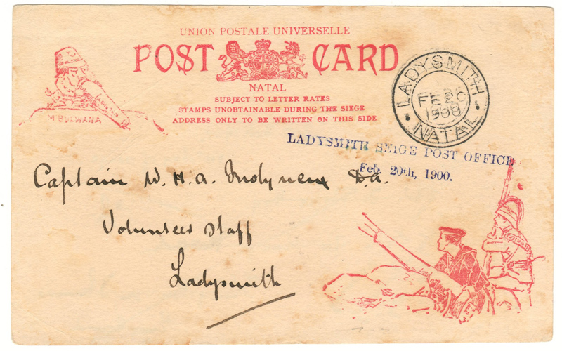 Boer War 20 Feb 1900 Siege of Ladysmith Postcard