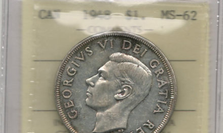 Canada ICCS MS62 1948 Silver Dollar