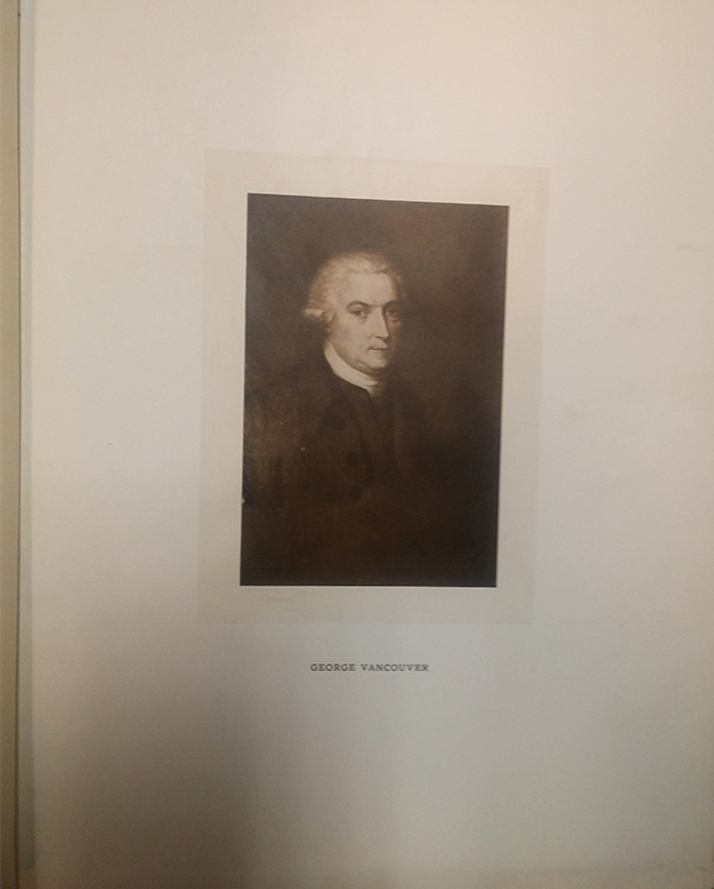 Vancouver himself on a page in the book