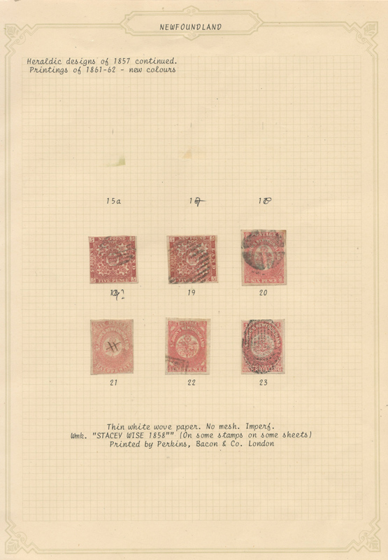  Newfoundland #19-23 Fine+ Used 1861/62 5d to 1/- on pag