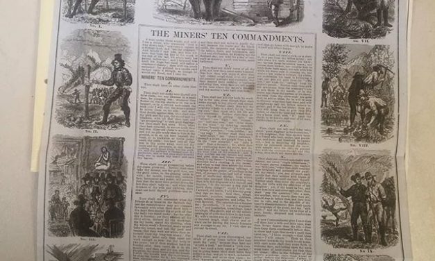 California Gold Rush 1853 Miners 10 Commandments from Gerald Wellburn collection