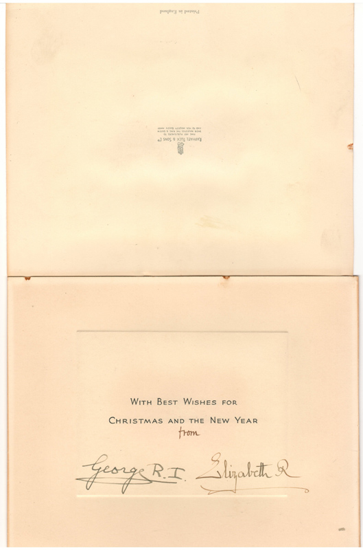 Inside of Christmas card