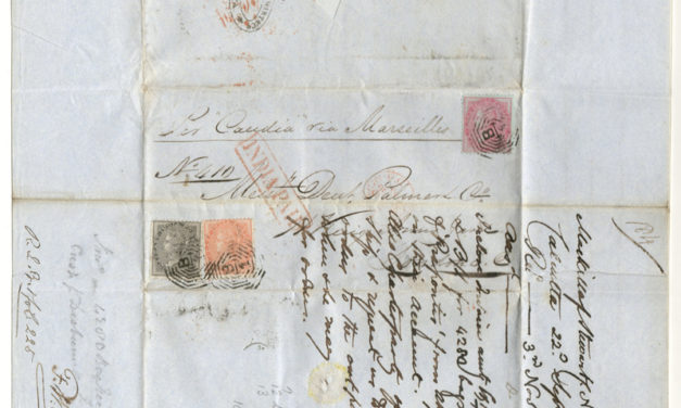 India 22 Dec 1860 14a Calcutta/London India Paid P&O F.L.S.