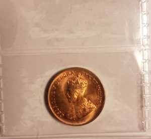George VI obverse of red cent