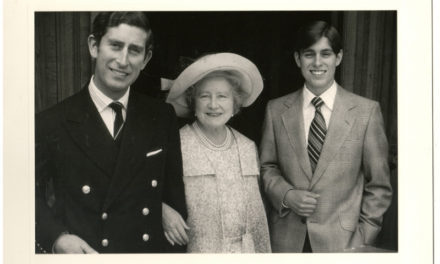 Queen Mum signed 1975 Black & White Christmas Card