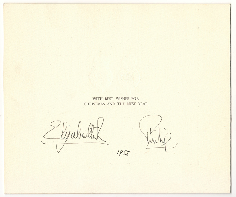 Queen Elizabeth II & Philip Signatures 1965