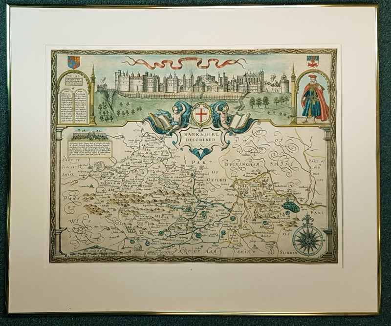 Map in frame with wide borders