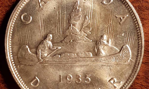 Canada 1935 George V Jubilee Silver Dollar﻿