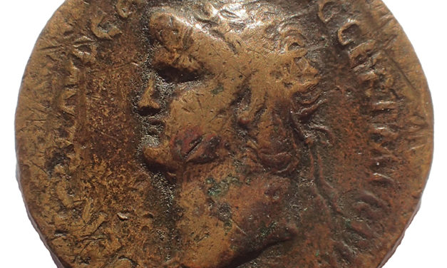 Nero AE Dupondius struck at Rome Mint