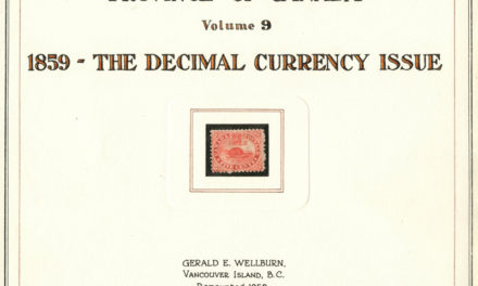 Canada #15 Unused 1859 5c on Gerald Wellburn title page