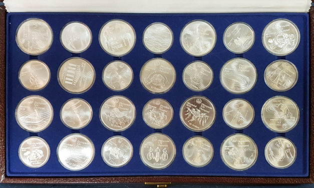 Canada 1976 Olympics cased 28-coin $5 & $10 Set