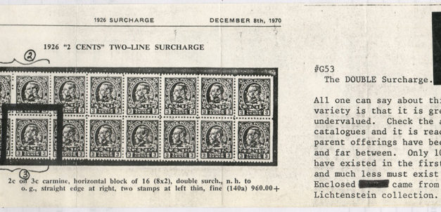 Canada #140a 1926 Double Surcharge Variety