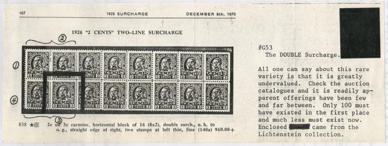 Canada #140a 1926 Double Surcharge Variety