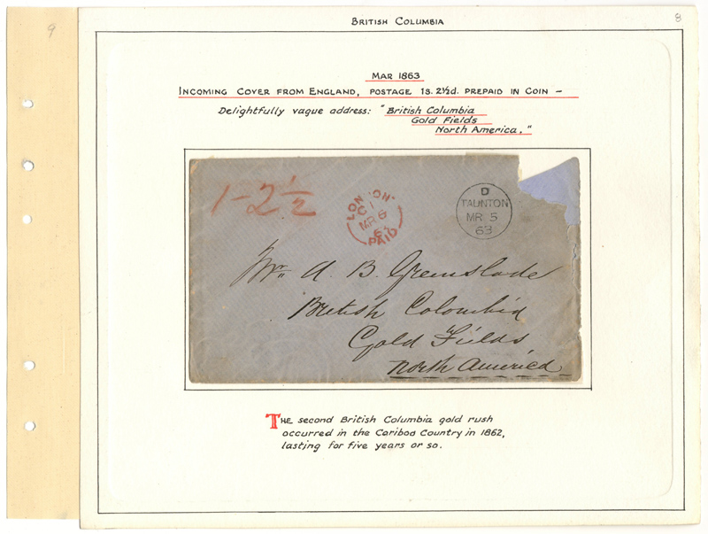 Cover addressed to Gold Fields  on Wellburn page 8 