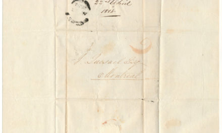 1818 Quebec/Montreal Stampless folded letter sheet addressed to fur  trader Jules Quesnel