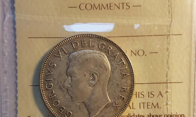 Canada ICCS F15 1948 George VI Silver 50 Cents