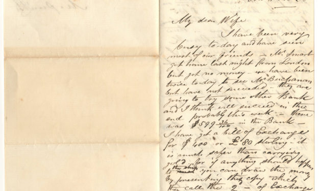 Marcus Smith 25 July 1860 letter to wife