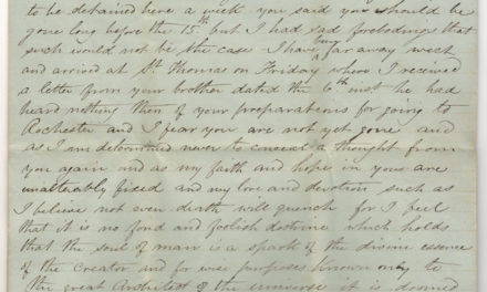 Marcus Smith 1856 letter to wife
