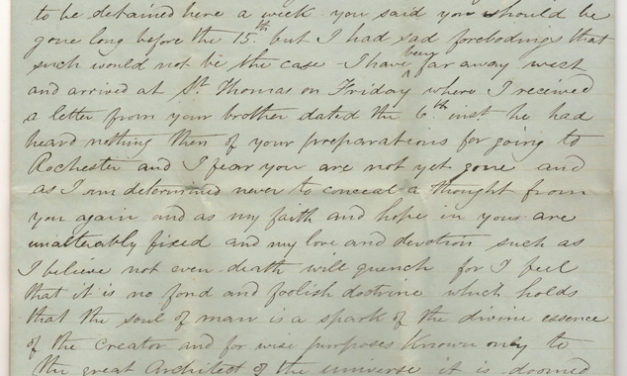 Marcus Smith 1856 letter to wife