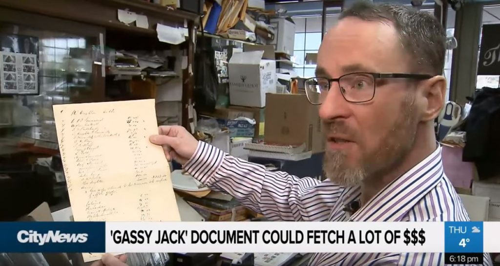frame of Brian Grant Duff talks about Gassy Jack