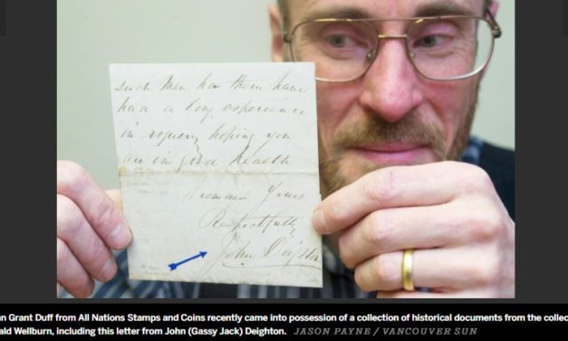Gassy Jack letter sells for $44,000 March 12th 2016