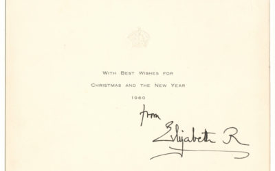 Queen Mum Signed 1960 Christmas Card