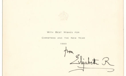 Queen Mum Signed 1960 Christmas Card