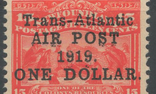 Newfoundland #C2a 1919 $1 on 15c No Comma After Post