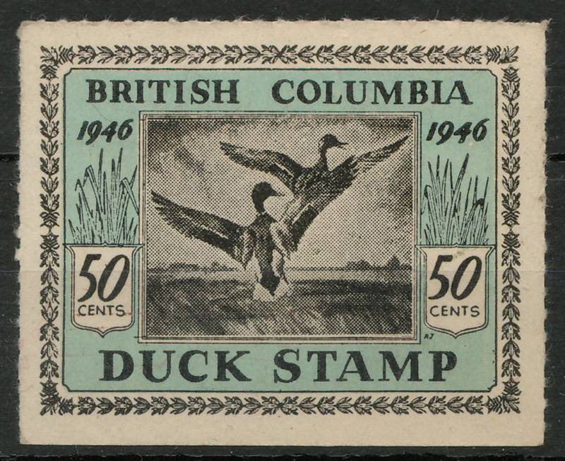 1946 duck stamp in stock book
