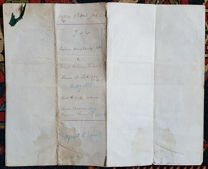 Outer page of lease