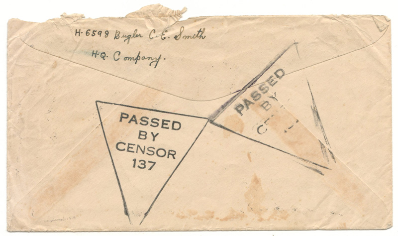 Back of cover PASSED BY CENSOR 137