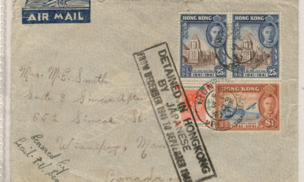 Cover 3 Dec 1941 Detained in Hong Kong by Japanese Censored C.A.O.